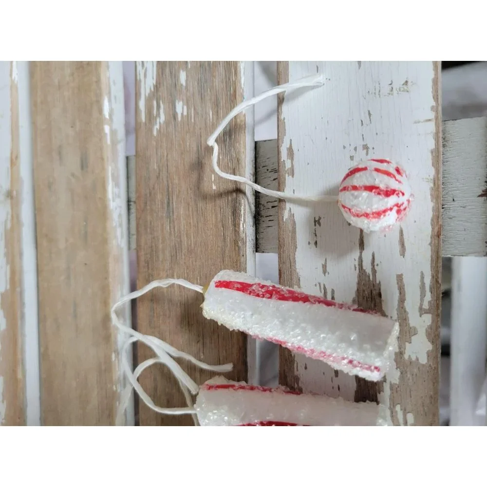 Sugar‎ candy cane candy peppermint vintage styrofoa